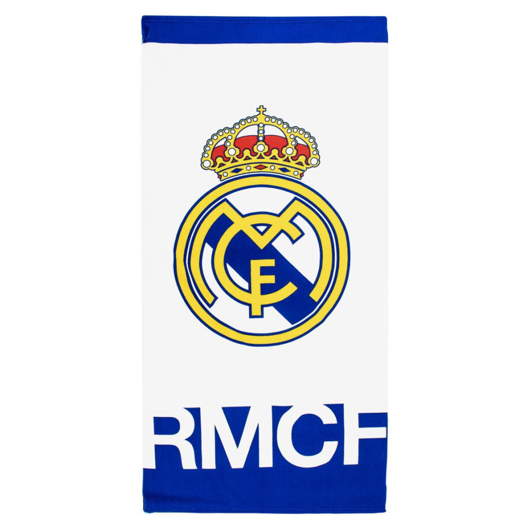 Real Madrid White Πετσέτα Μπάνιου & Θαλάσσης (Fast Dry) 100% microfiber 70×140 cm