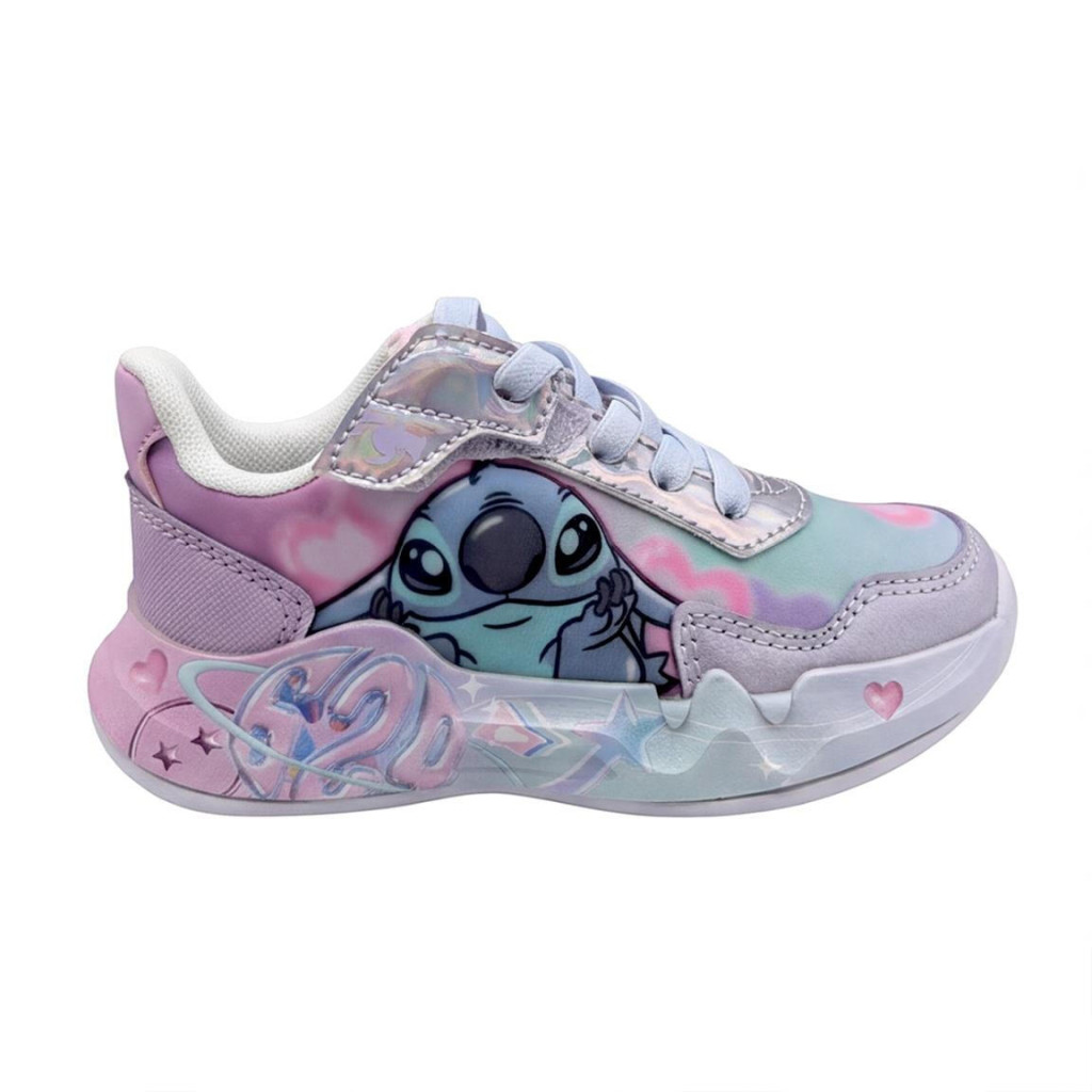 Disney Lilo and Stitch Cute Hearts Παιδικά Παπούτσια Sneakers με LED Φωτάκια – Μεγέθη 25–32