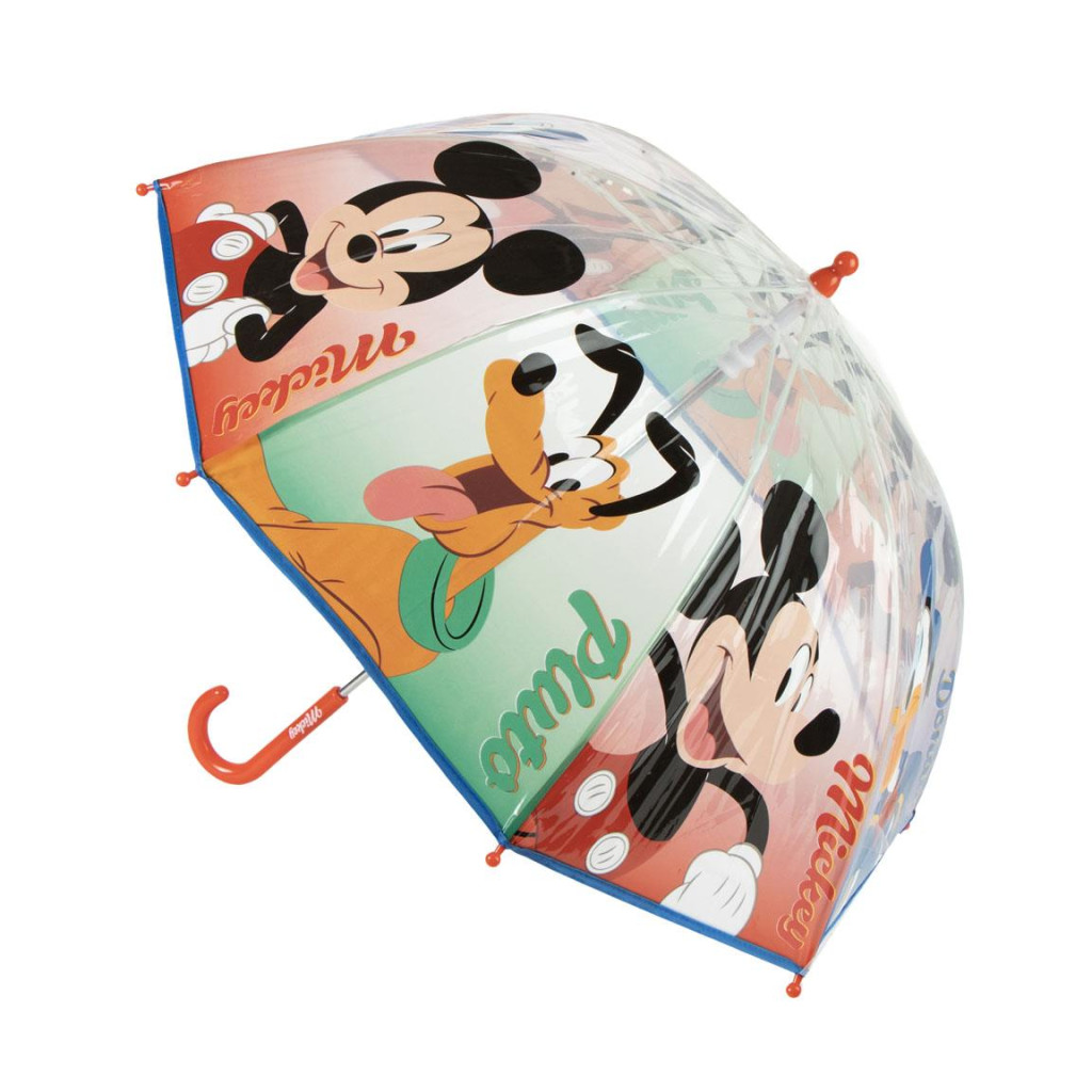 Disney Mickey Pluto Παιδική Διάφανη Ομπρέλα Διαμέτρου 71 cm