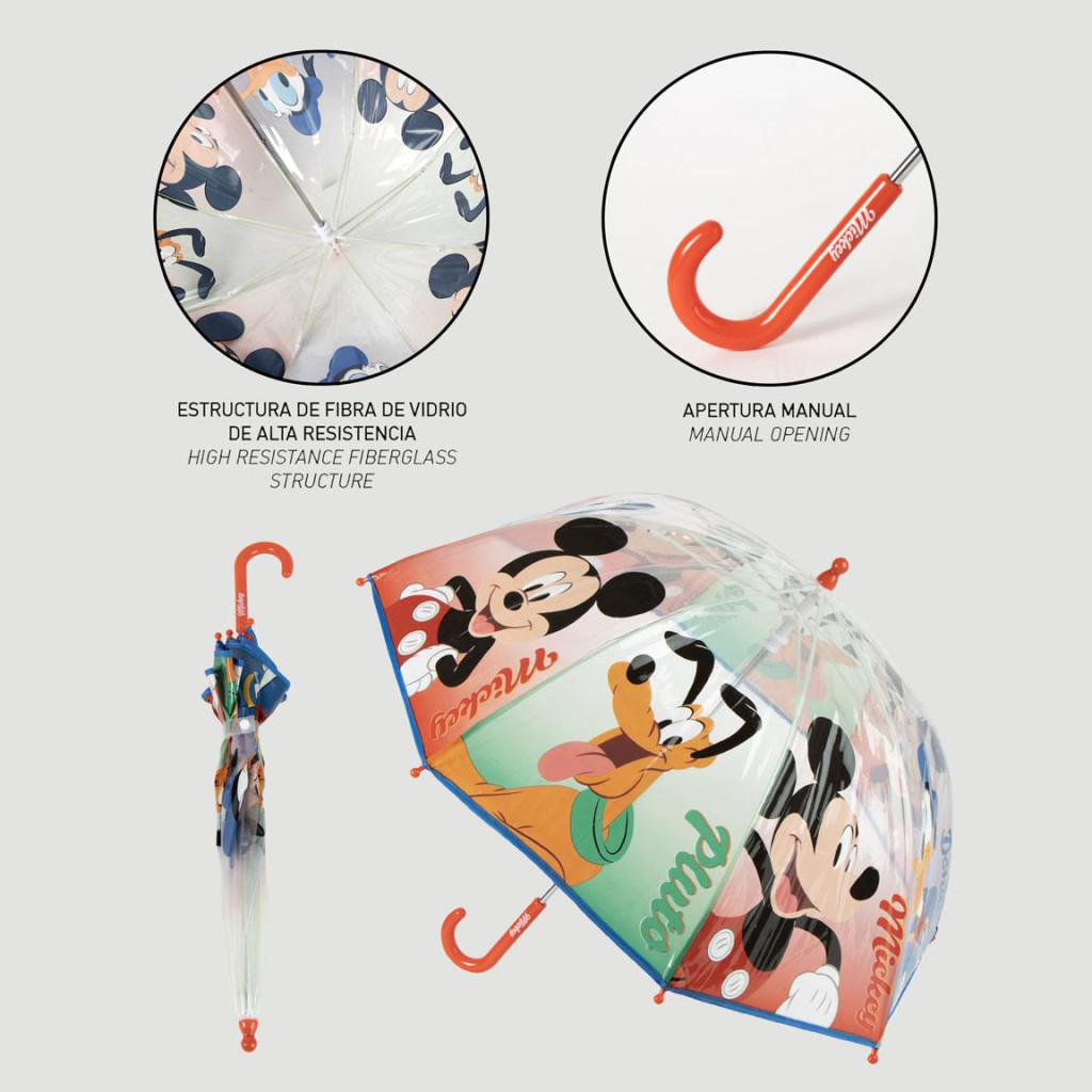 Disney Mickey Pluto Παιδική Διάφανη Ομπρέλα Διαμέτρου 71 cm - Image 3