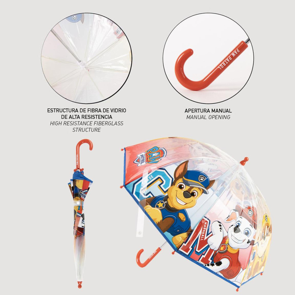 Paw Patrol Buddies Παιδική Διάφανη Ομπρέλα Διαμέτρου 71 cm - Image 2