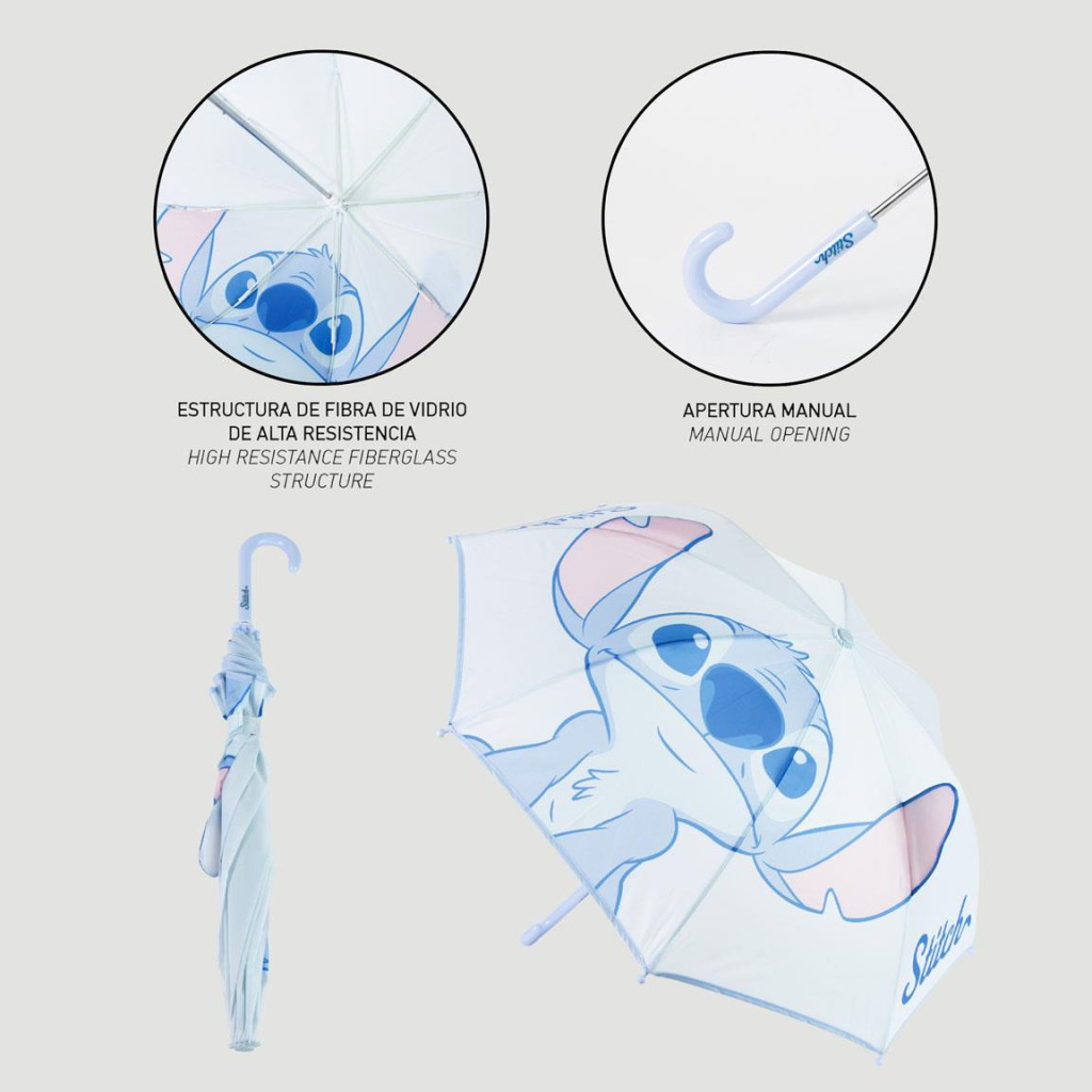 Disney Lilo and Stitch Cutie Παιδική Ομπρέλα με Λαβή Διαμέτρου 77 cm - Image 2