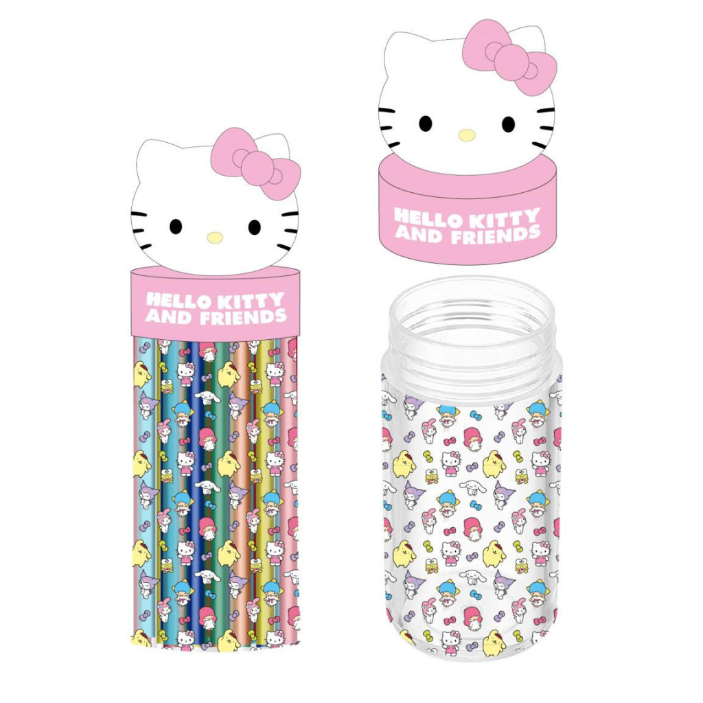 Hello Kitty Pink Σετ Μαρκαδόρων 18 Τεμαχίων 7×19 cm