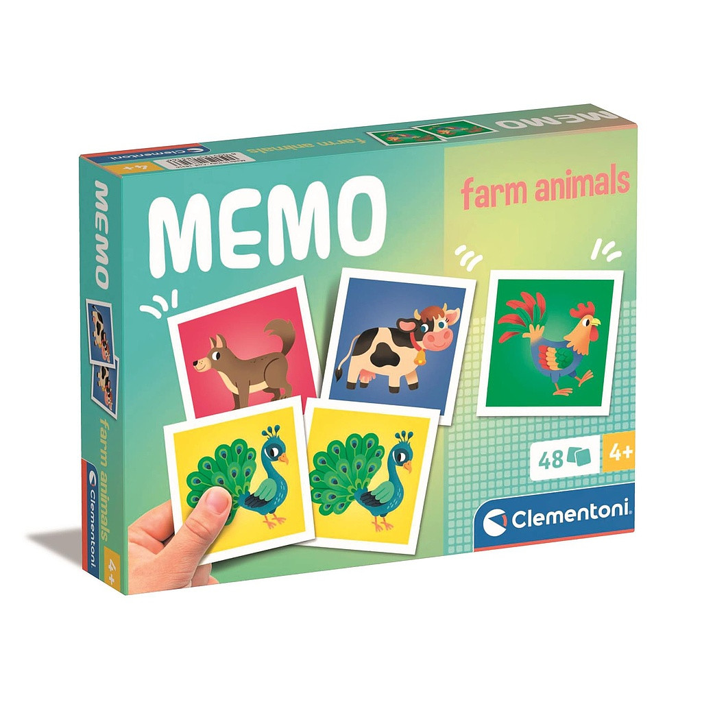 Animals Φάρμα 48 Τεμαχίων Παιχνίδι Μνήμης Clementoni