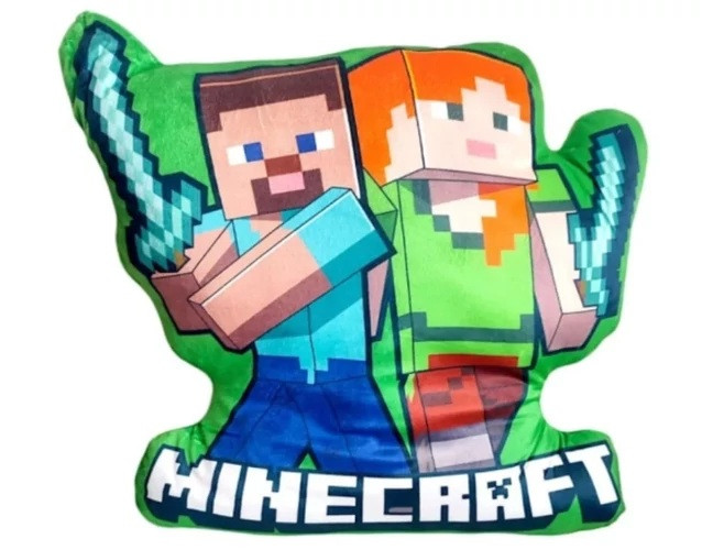 Minecraft Duo 3D Διακοσμητικό μαξιλάρι ειδικού σχήματος 40 cm