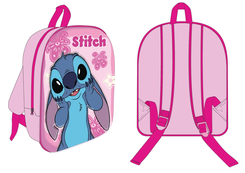 Disney Lilo & Stitch Cute 3D Παιδικό Σακίδιο Πλάτης με 1 Θήκη 30×26×10 cm