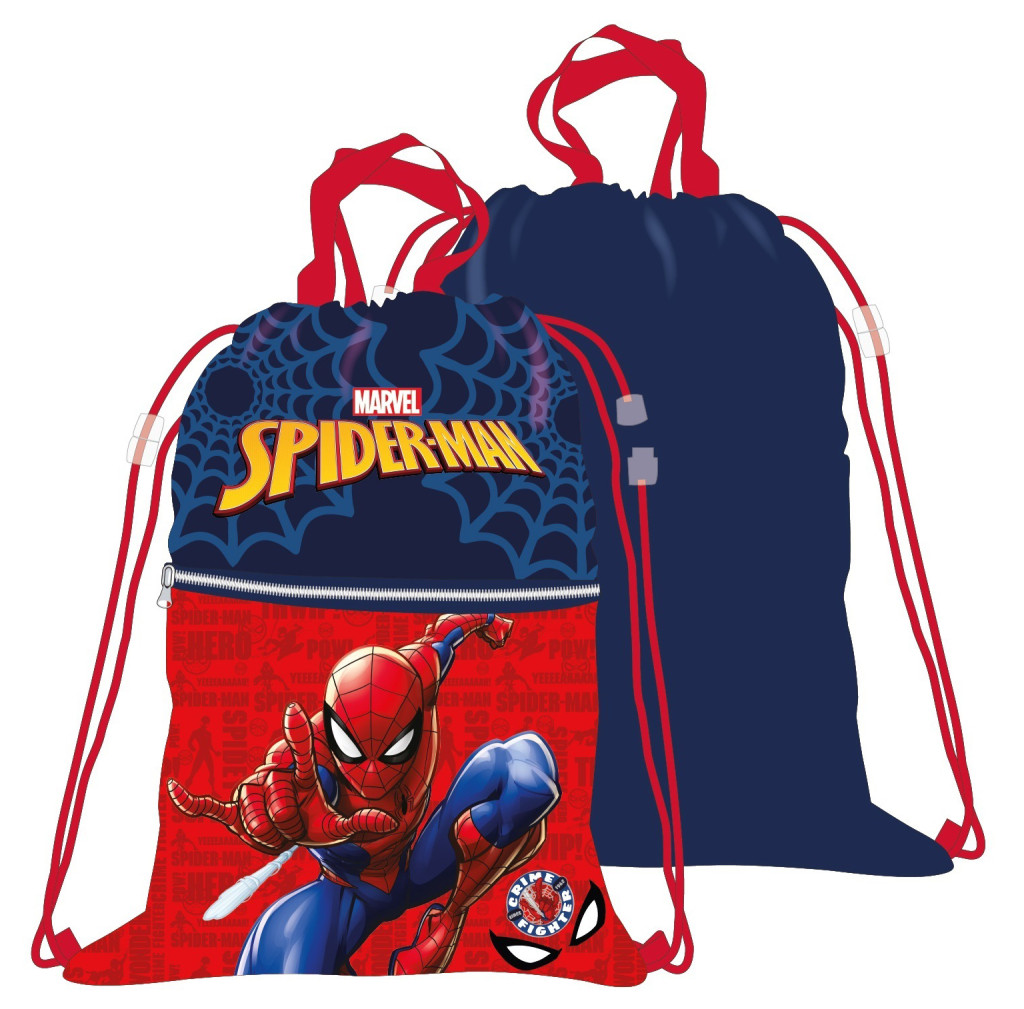 Spiderman Crime Fighter Deluxe Παιδικό Αθλητικό Σακίδιο Πλάτης με Κορδόνια 45×34,5 cm