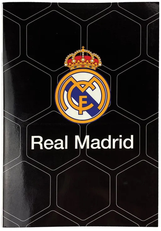 Real Madrid Μαύρο B5 Τετράδιο με Γραμμές 40 Φύλλα
