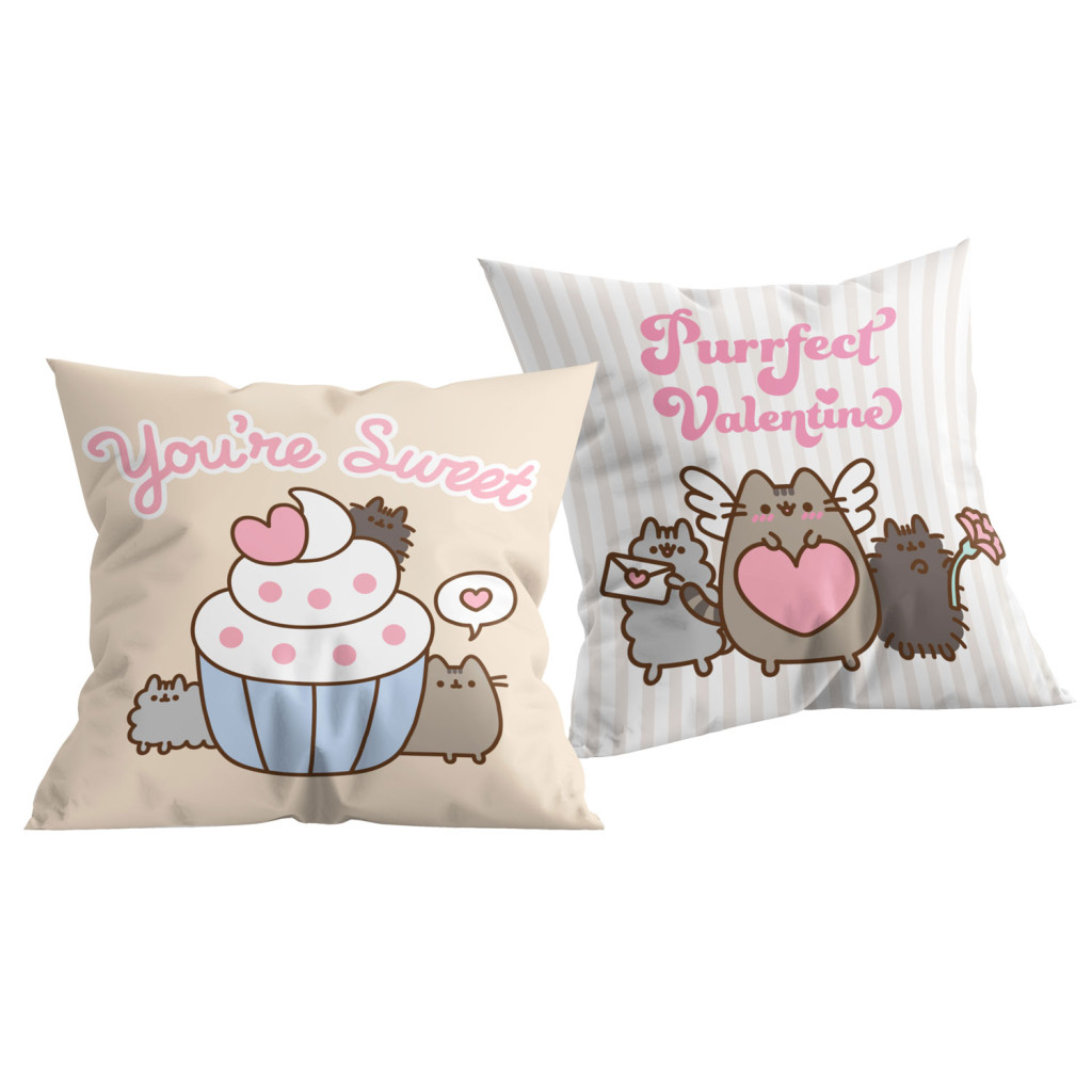 Pusheen Purrfect Valentine Διακοσμητικό μαξιλάρι 40×40 cm