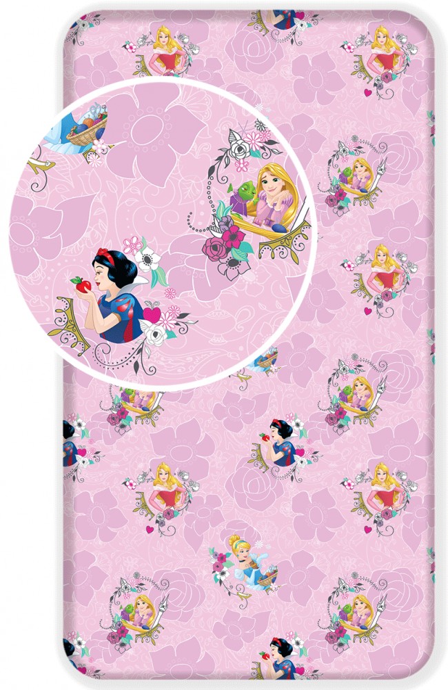 Disney Princess Royal παιδικό σεντόνι μονό με λάστιχο 90x200 cm