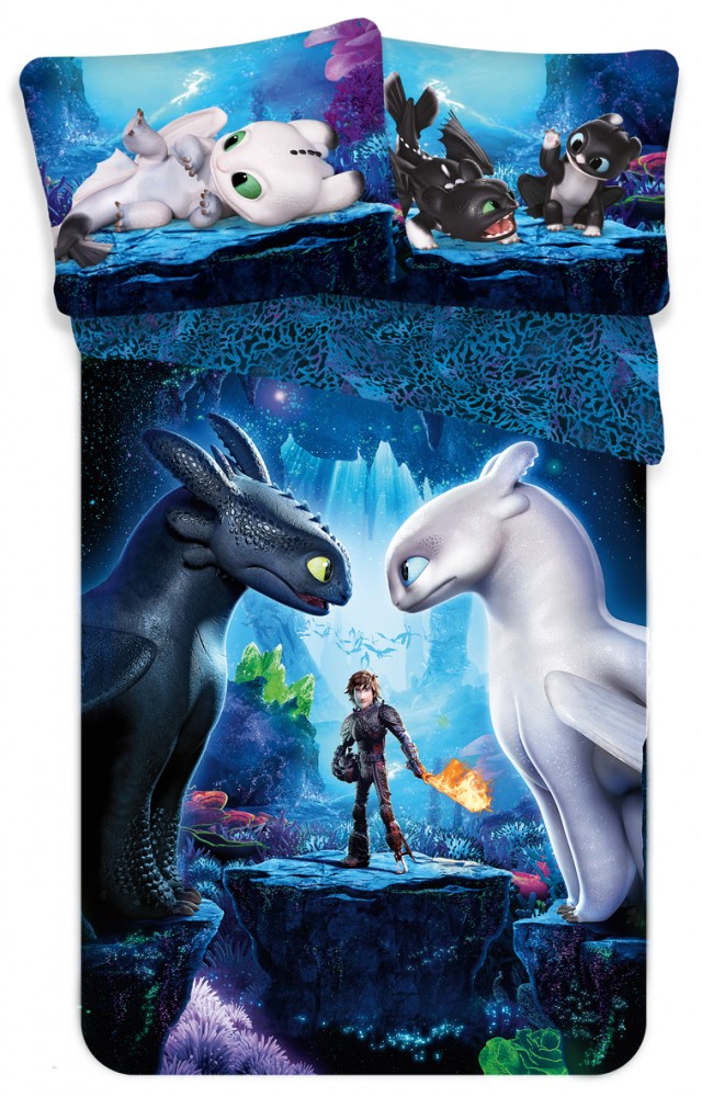 How To Train Your Dragon Cave σετ παπλωματοθήκη 140x200 cm, 70x90 cm