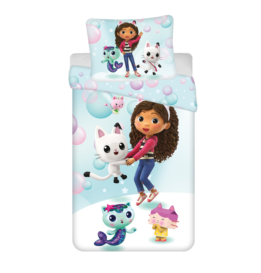 Gabby's Dollhouse Σετ Παπλωματοθήκης Μονό 2 Τεμαχίων από Microfiber 140x200cm, 70x90 cm