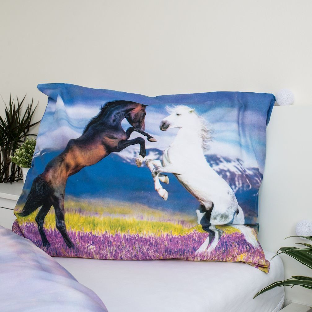 Horses Meadow σετ παπλωματοθήκη 140x200 cm, 70x90 cm - Image 4