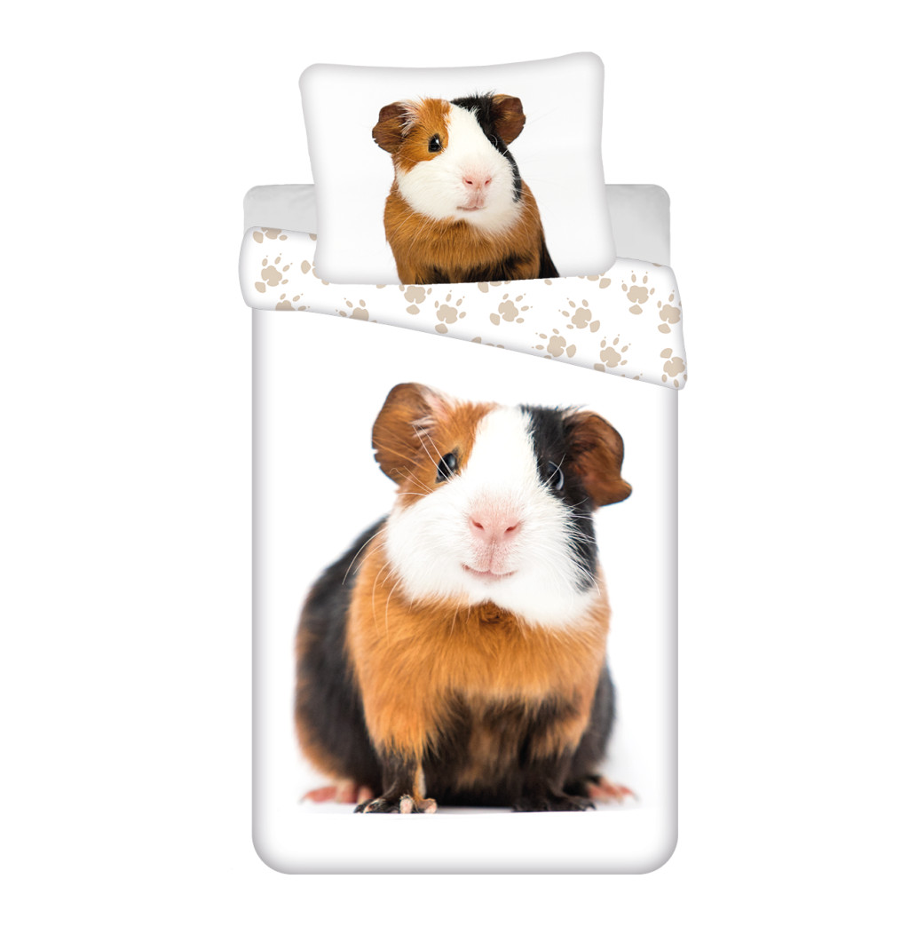 Animals Guinea Pig Σετ Μονή Παπλωματοθήκη Βαμβακερή 2 Τεμαχίων 140×200 και 70×90 cm