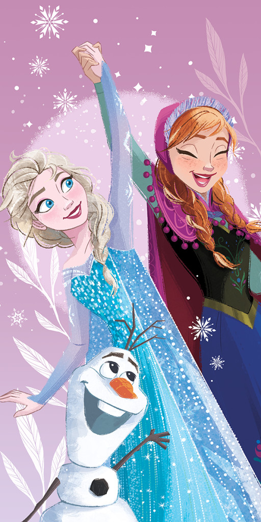 Disney Frozen Purple bath towel, beach towel 70x140 cm (Fast Dry)