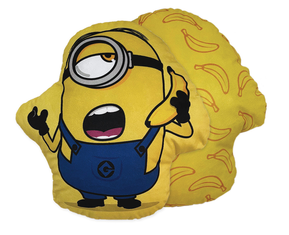 Minions Banana Calling Διακοσμητικό Μαξιλάρι Ειδικού Σχήματος 35×33 cm