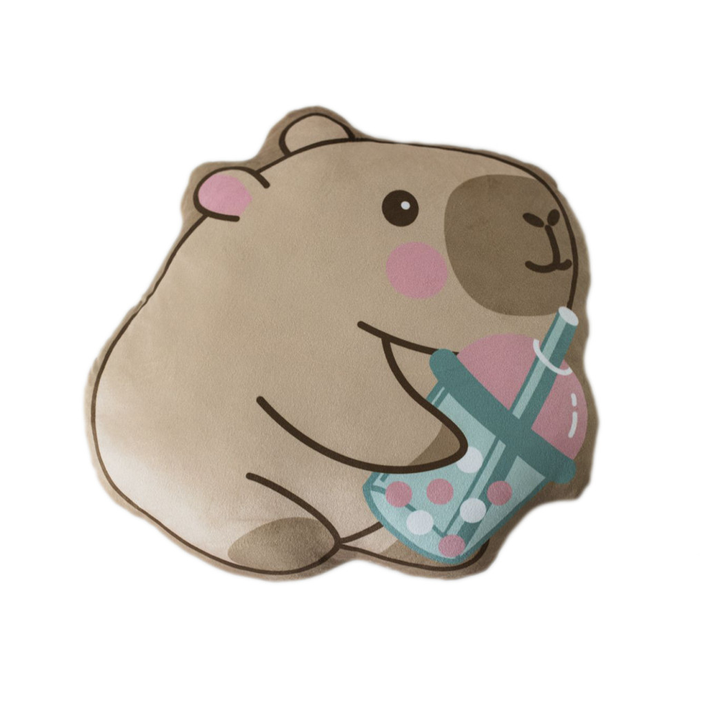 Capybara Drink Διακοσμητικό Μαξιλάρι 35×33 cm
