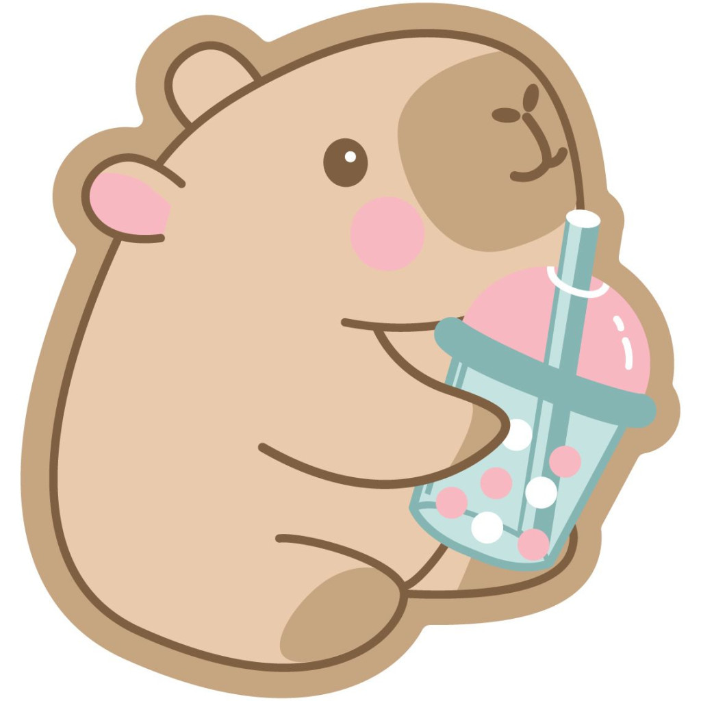 Alternative view of Capybara Drink Διακοσμητικό Μαξιλάρι 35×33 cm