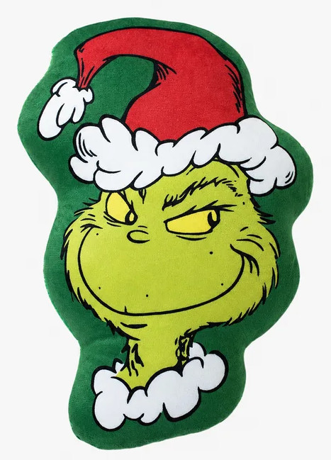 The Grinch Green Smile Διακοσμητικό Μαξιλάρι Ειδικού Σχήματος 36×23 cm