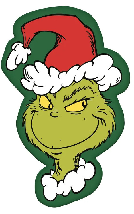 Alternative view of The Grinch Green Smile Διακοσμητικό Μαξιλάρι Ειδικού Σχήματος 36×23 cm