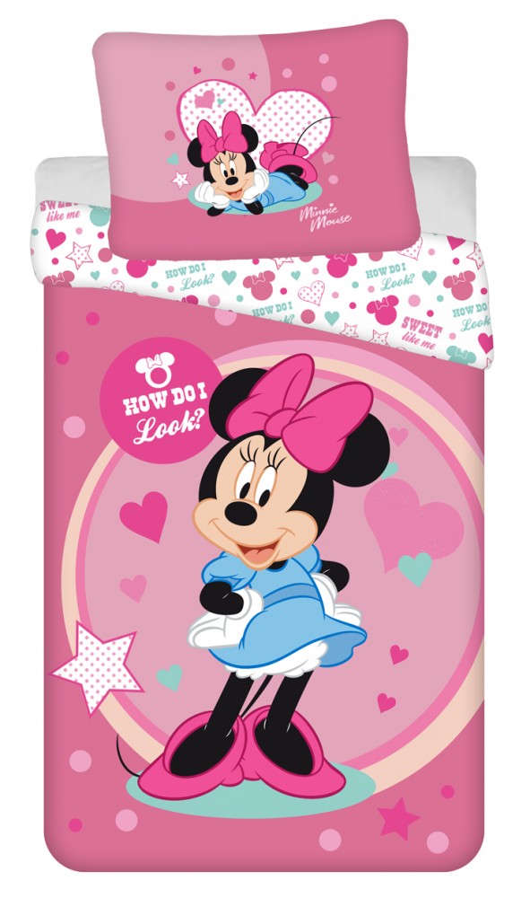 Disney Minnie Look Σετ Παπλωματοθήκης από Μικροΐνες 2 Τεμαχίων 140×200 και 70×90 cm