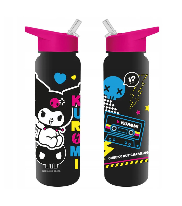 Hello Kitty Punk Kuromi Kuromi Punk Πλαστικό Παγούρι με Καλαμάκι 700 ml