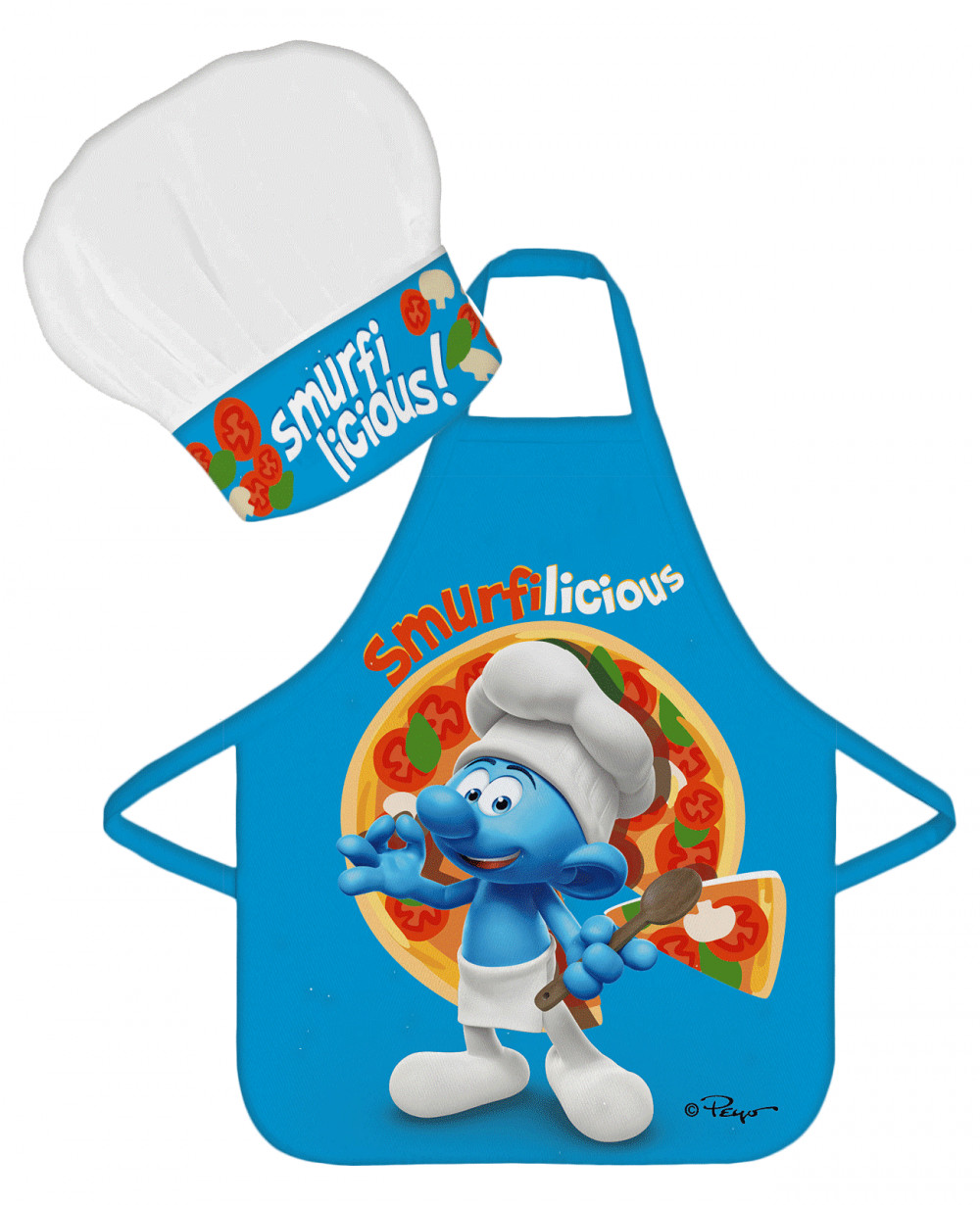 Smurfs Smurfilicious Παιδικό Σετ Ποδιάς Μαγειρικής 2 Τεμαχίων – 3–8 Ετών