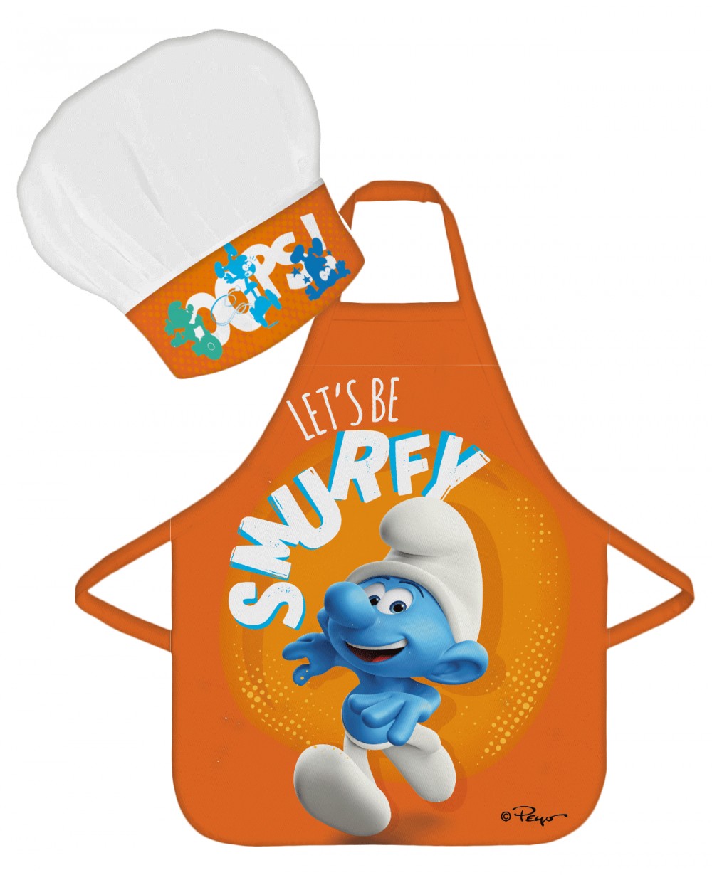 Smurfs Oops Παιδικό Σετ Ποδιάς Μαγειρικής 2 Τεμαχίων – 3–8 Ετών