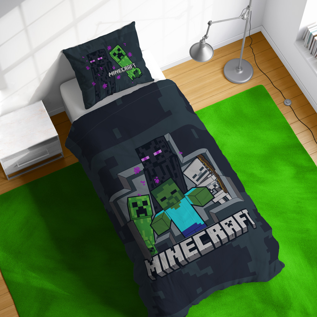 Minecraft Last Block Standing Παιδικό Βαμβακερό Σετ Παπλωματοθήκης 2 Τεμαχίων 140×200 & 70×90 εκ. - Image 2