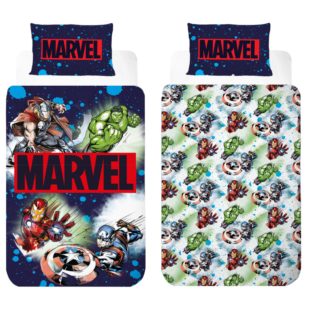 Avengers Heroes in Action Παιδικό Βαμβακερό Σετ Παπλωματοθήκης 2 Τεμαχίων 140×200 & 70×90 εκ.