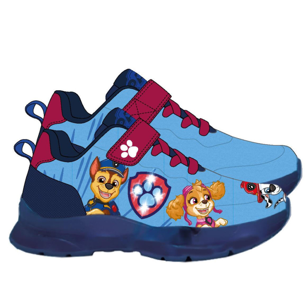 Paw Patrol Crest Παιδικά παπούτσια sneakers με LED Φωτάκια – Μεγέθη 23–28