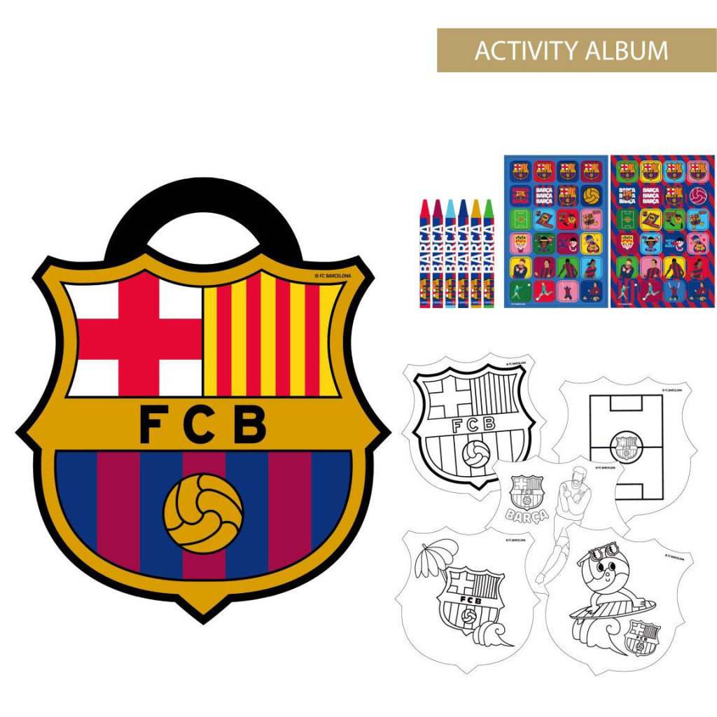 FC Barcelona Crest Σετ Ζωγραφικής και Δραστηριοτήτων με Κηρομπογιές