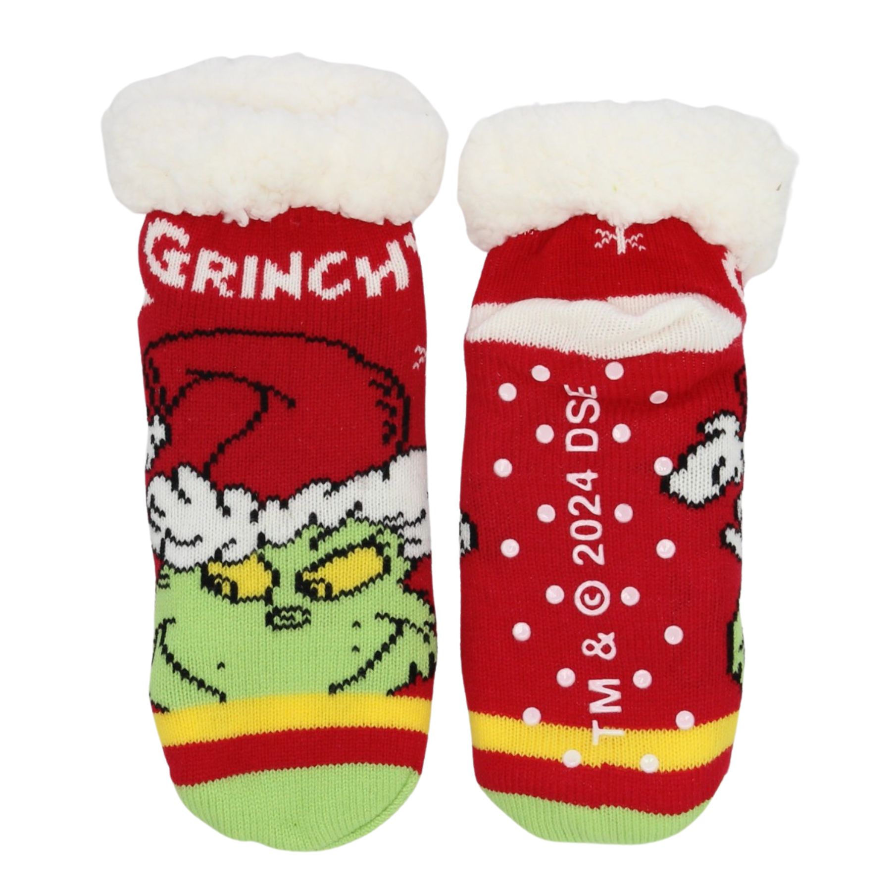 Grinch Παιδικές Αντιολισθητικές Κάλτσες fleece 1 Ζευγάρι