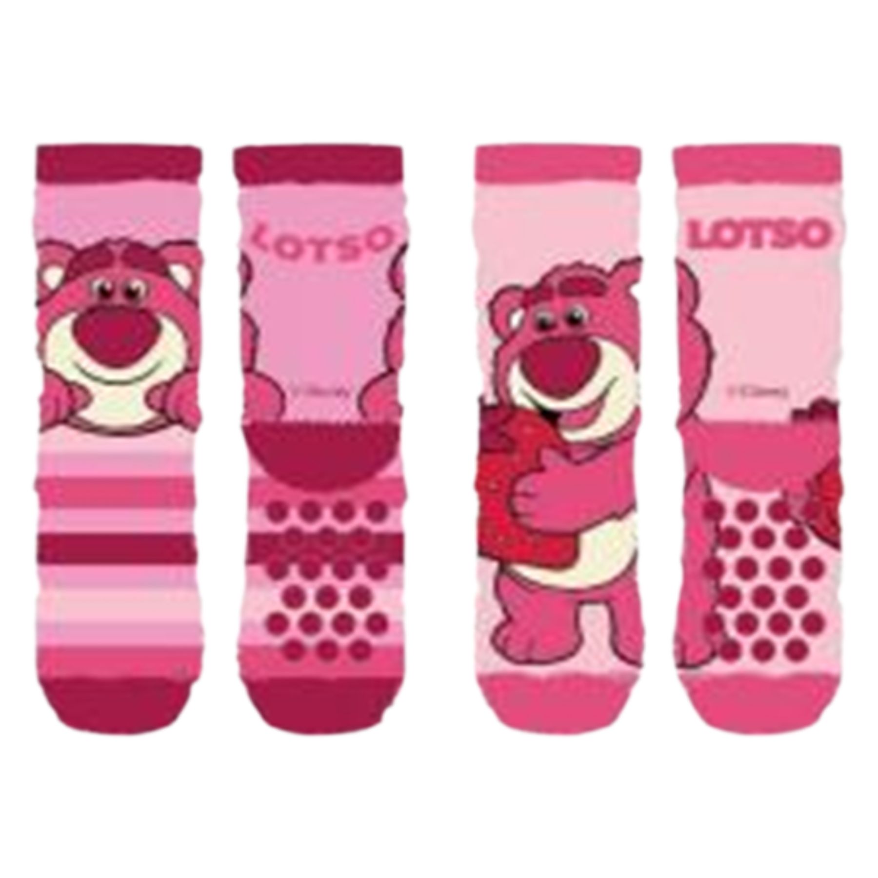 Toy Story Lotso Παιδικές Αντιολισθητικές Κάλτσες χνουδωτές 2 Ζεύγη