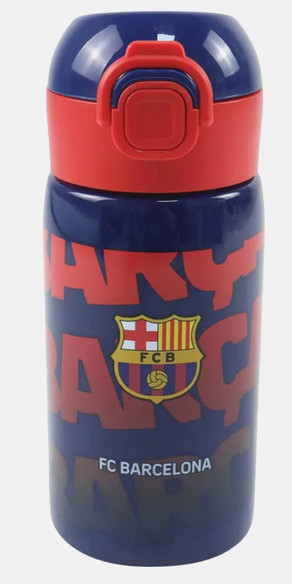 FC Barcelona Barca Αλουμινένιο Παγούρι με Καλαμάκι 500 ml