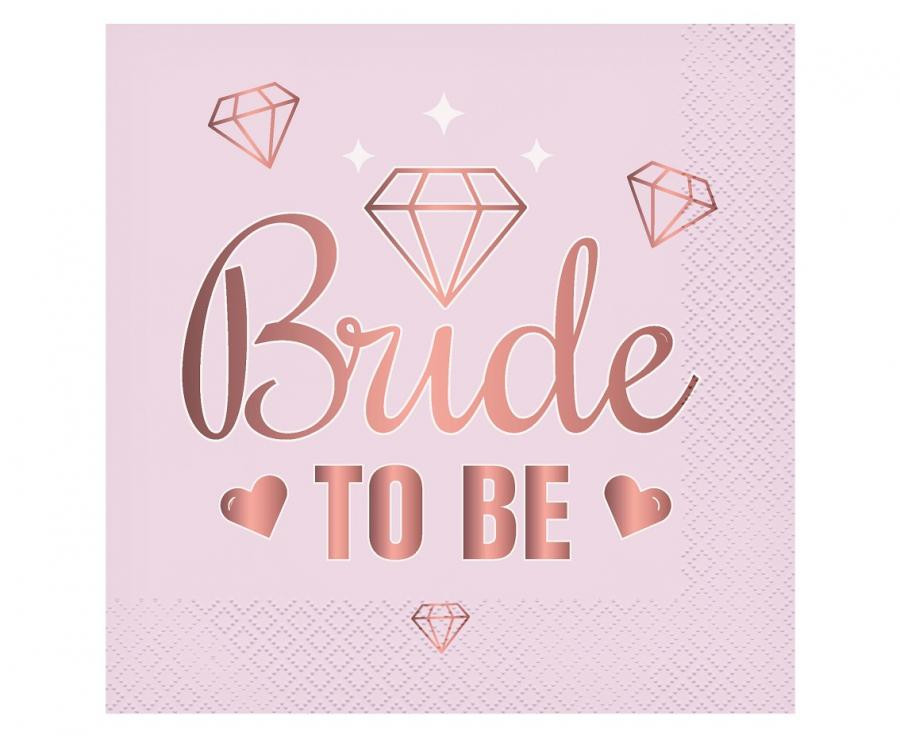 Hen Party Bride To Be Pink Χαρτοπετσέτες 20 Τεμαχίων 33×33 εκ.
