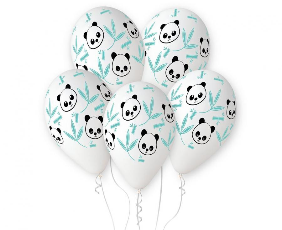 Panda & Bamboo Σετ 5 Μπαλονιών Latex 33 εκ.