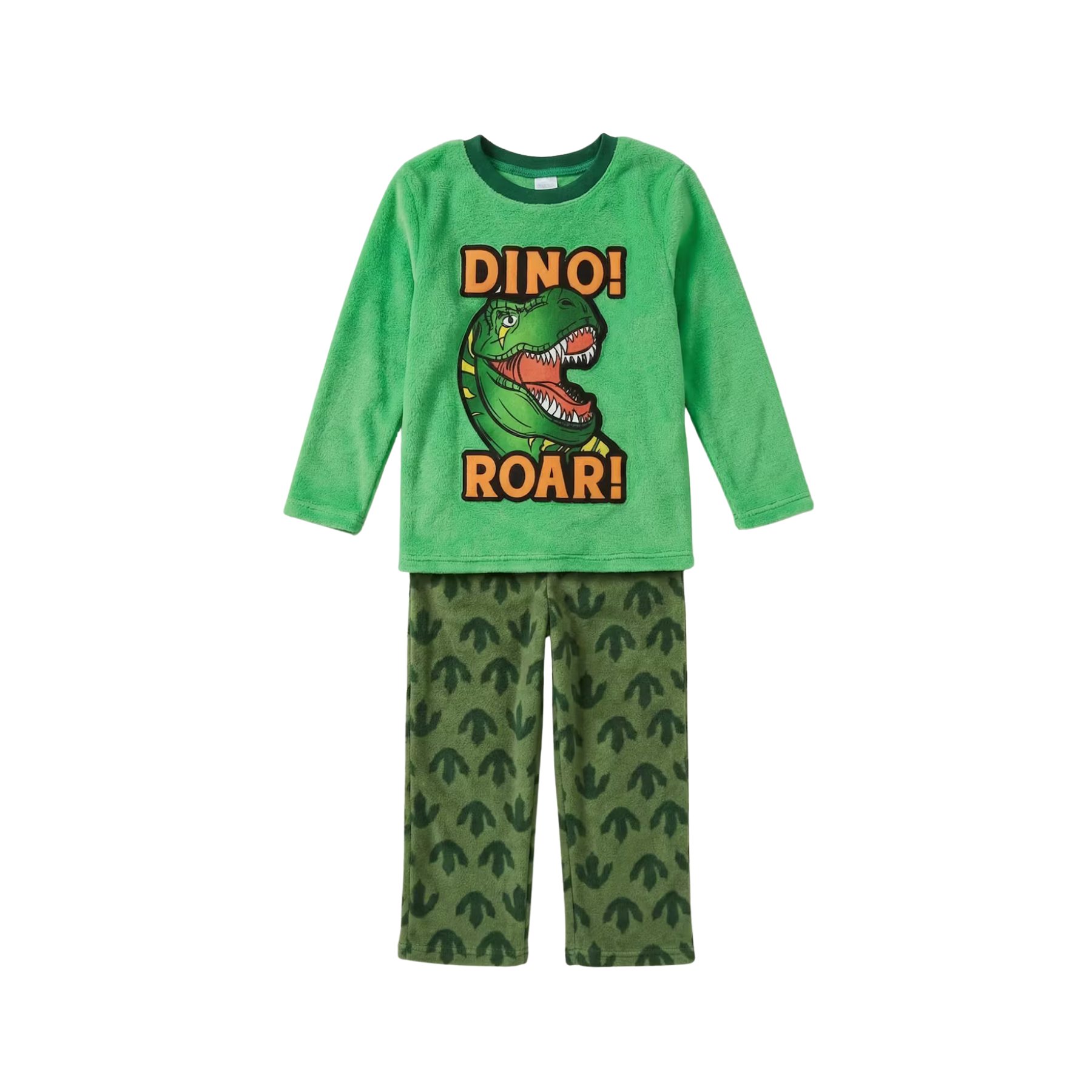 Dinoroar! Παιδικές Πιτζάμες Coral Fleece Πράσινο Μεγέθη 98/104–122/128 εκ.