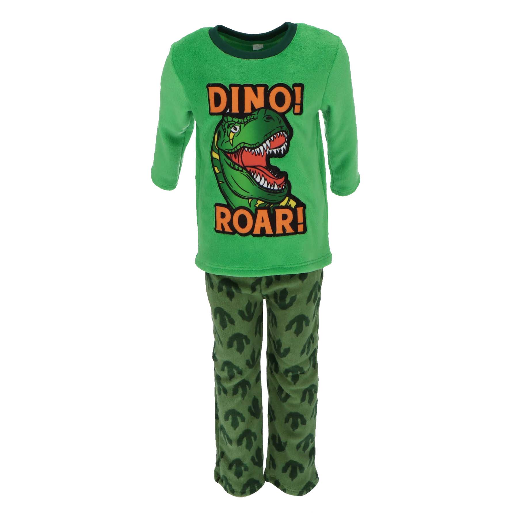 Dinoroar! Παιδικές Πιτζάμες Coral Fleece Πράσινο Μεγέθη 98/104–122/128 εκ.