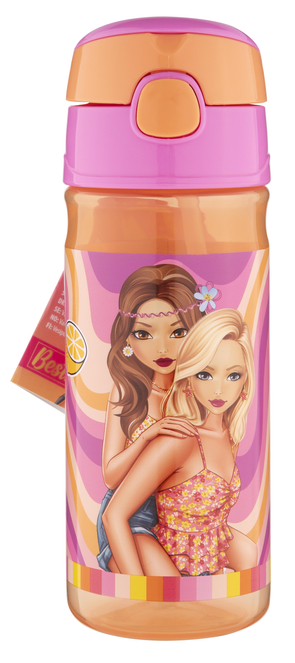 Colour Besties Girls' Πλαστικό Παγούρι με Καλαμάκι 450 ml