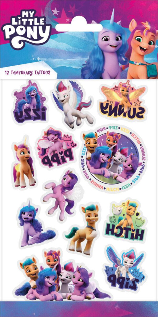 My Little Pony Vibes Σετ 12 Προσωρινά Τατουάζ