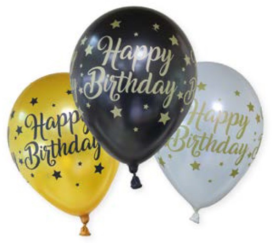 Happy Birthday Σετ 6 Μπαλονιών Latex