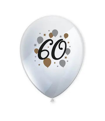 Happy Birthday Milestone 60 Σετ 6 Μπαλονιών Latex 27,5 εκ.