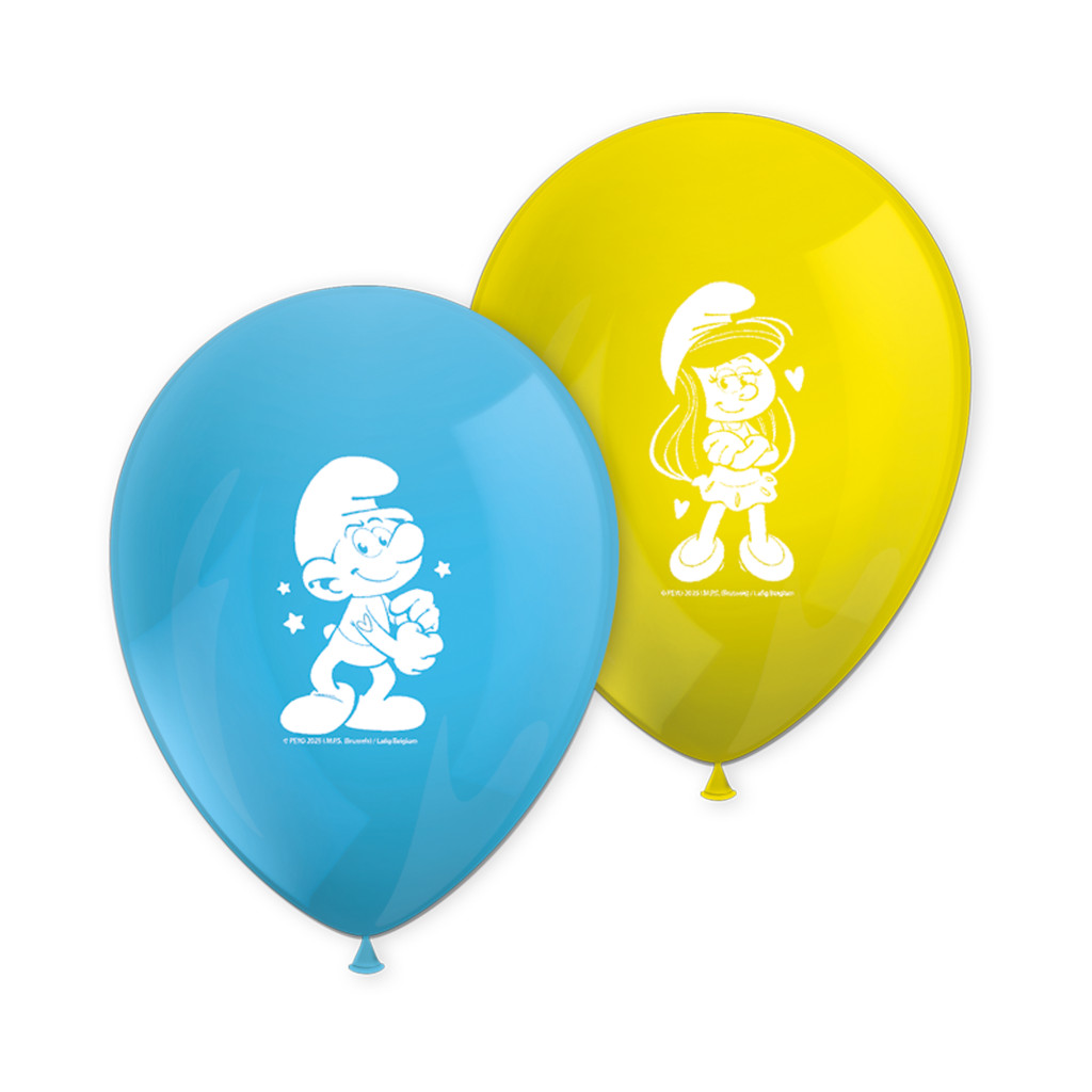 Smurfs Joyful Σετ 8 Μπαλονιών Latex 28 εκ.