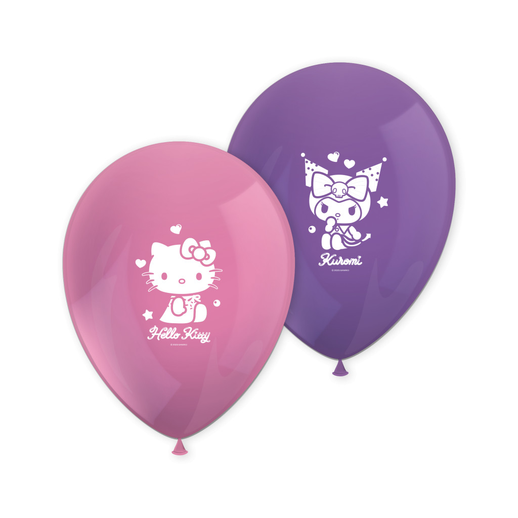 Hello Kitty Kuromi Σετ 8 Μπαλονιών Latex 28 εκ.