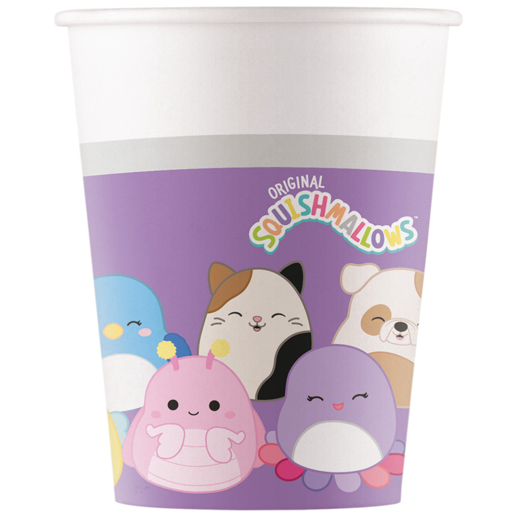 Squishmallows Jazwares Χάρτινα Ποτήρια 8 Τεμάχια 250 ml FSC