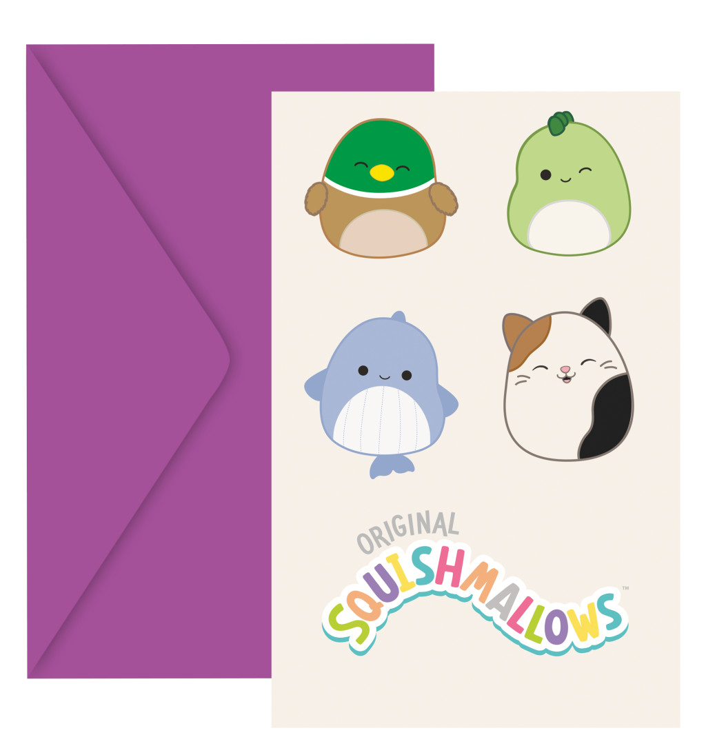 Squishmallows Σετ 6 Προσκλήσεις Πάρτι