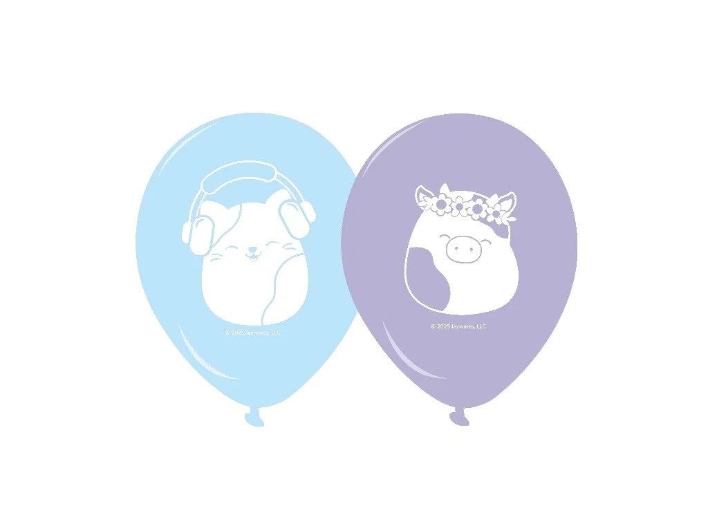 Squishmallows Jazwares Smurfs Σετ 8 Μπαλονιών Latex 28 εκ.